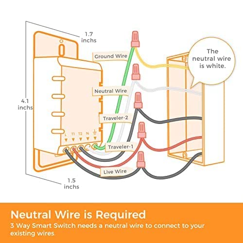 Refoss Smart Wi-Fi 3-Way Switch, MSS550HK (US Version)