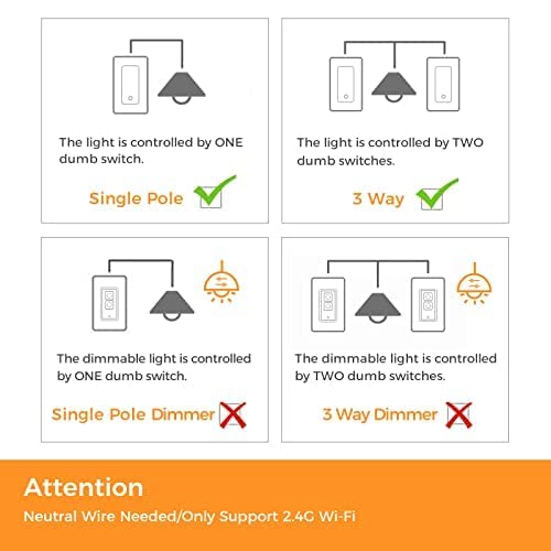 Refoss Smart Wi-Fi 3-Way Switch, MSS550HK (US Version)