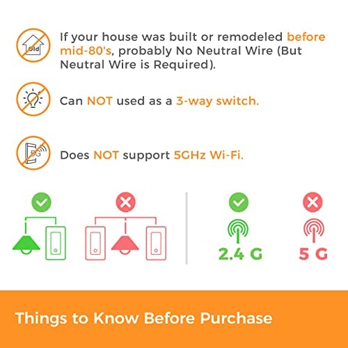 Refoss Smart Wi-Fi Single Pole Dimmer Switch, MSS560HK (US Version)