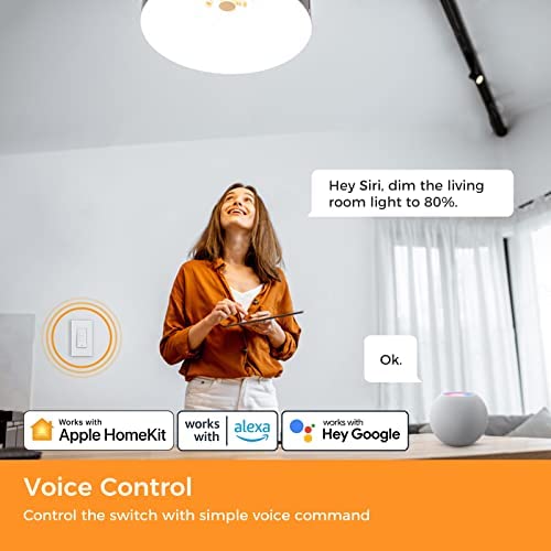 Refoss Smart Wi-Fi Single Pole Dimmer Switch, MSS560HK (US Version)
