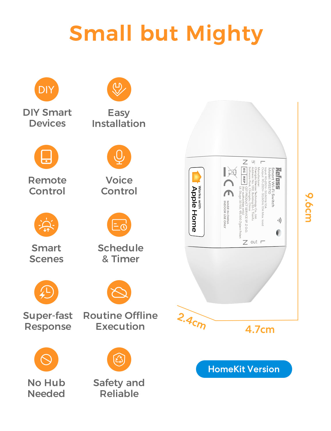 Refoss Smart DIY Wi-Fi Switch, MSS710HK