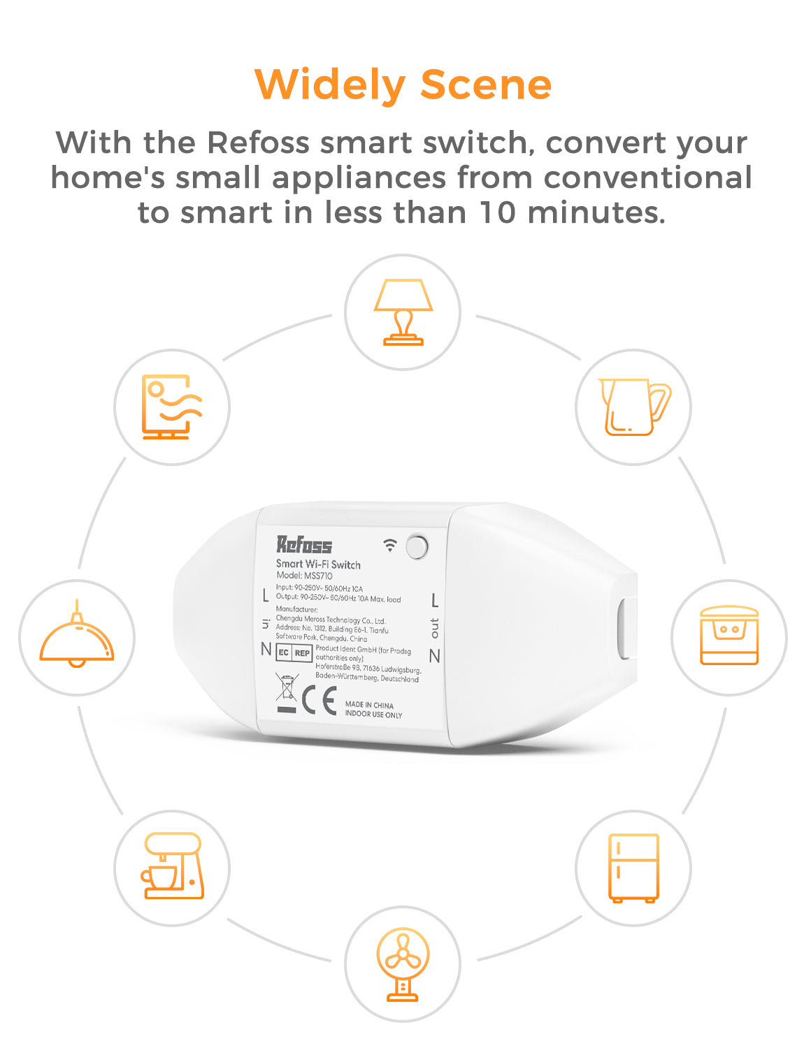 Refoss Smart DIY Wi-Fi Switch, MSS710HK
