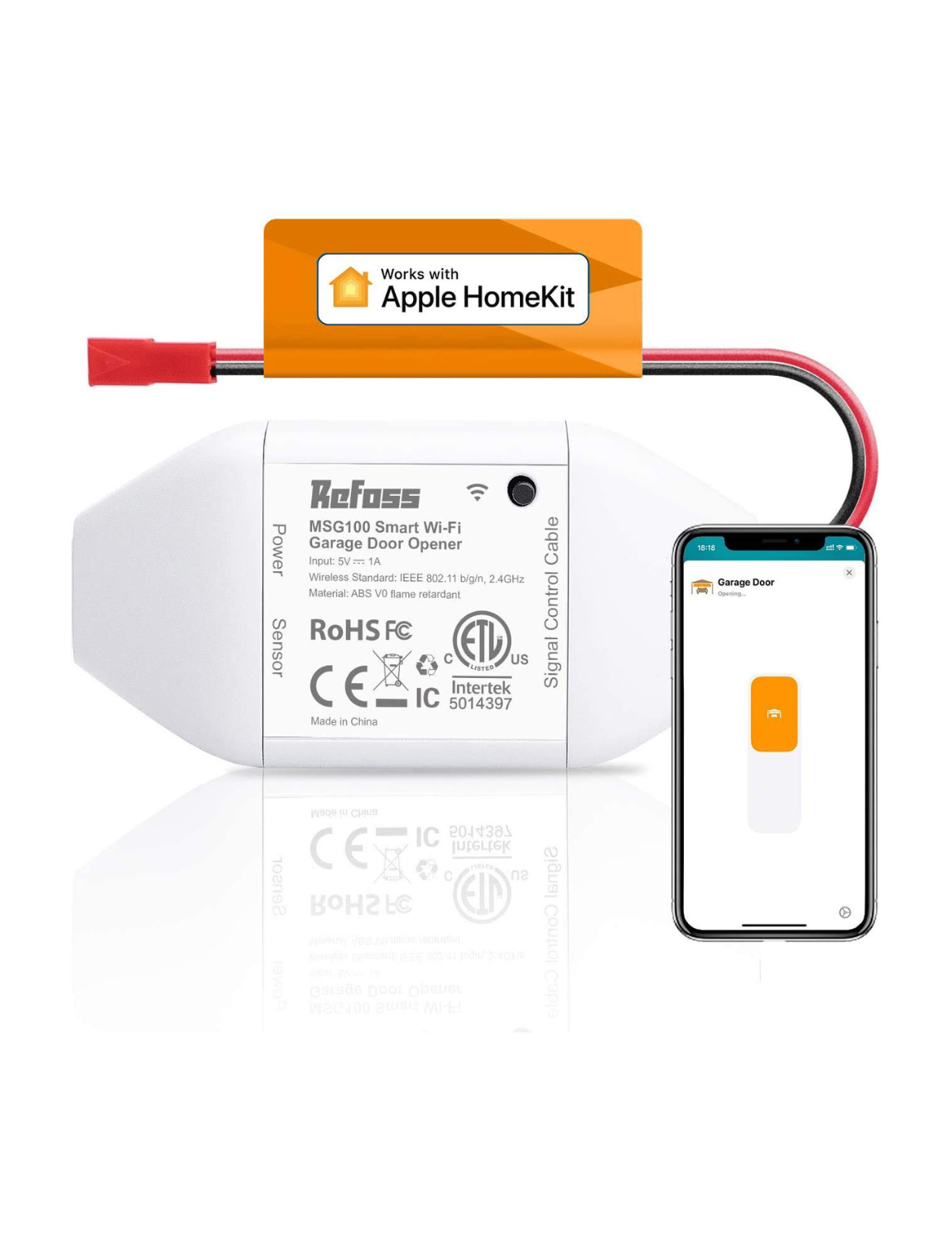 Refoss Smart Wi-Fi Garage Door Opener, RSG100HK