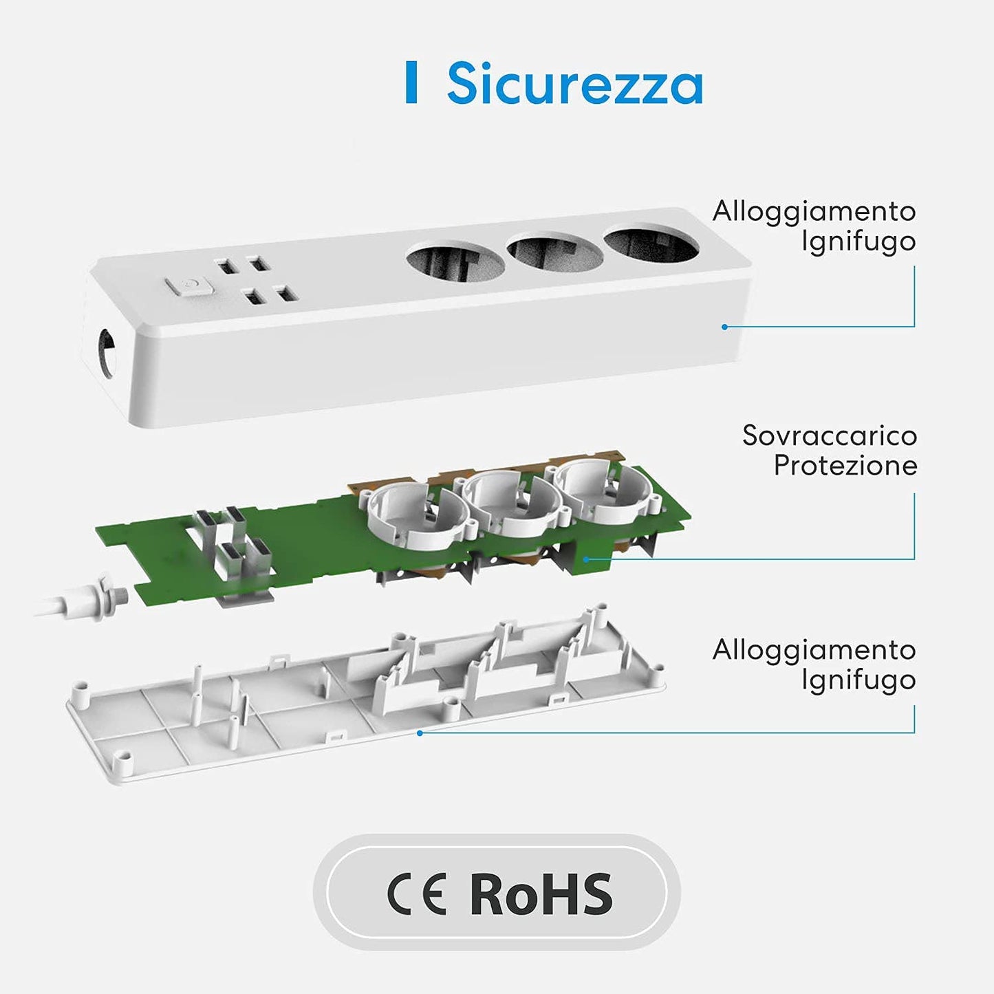 Refoss Smart Wi-Fi Surge Protector, MSS425EHK (EU Version)