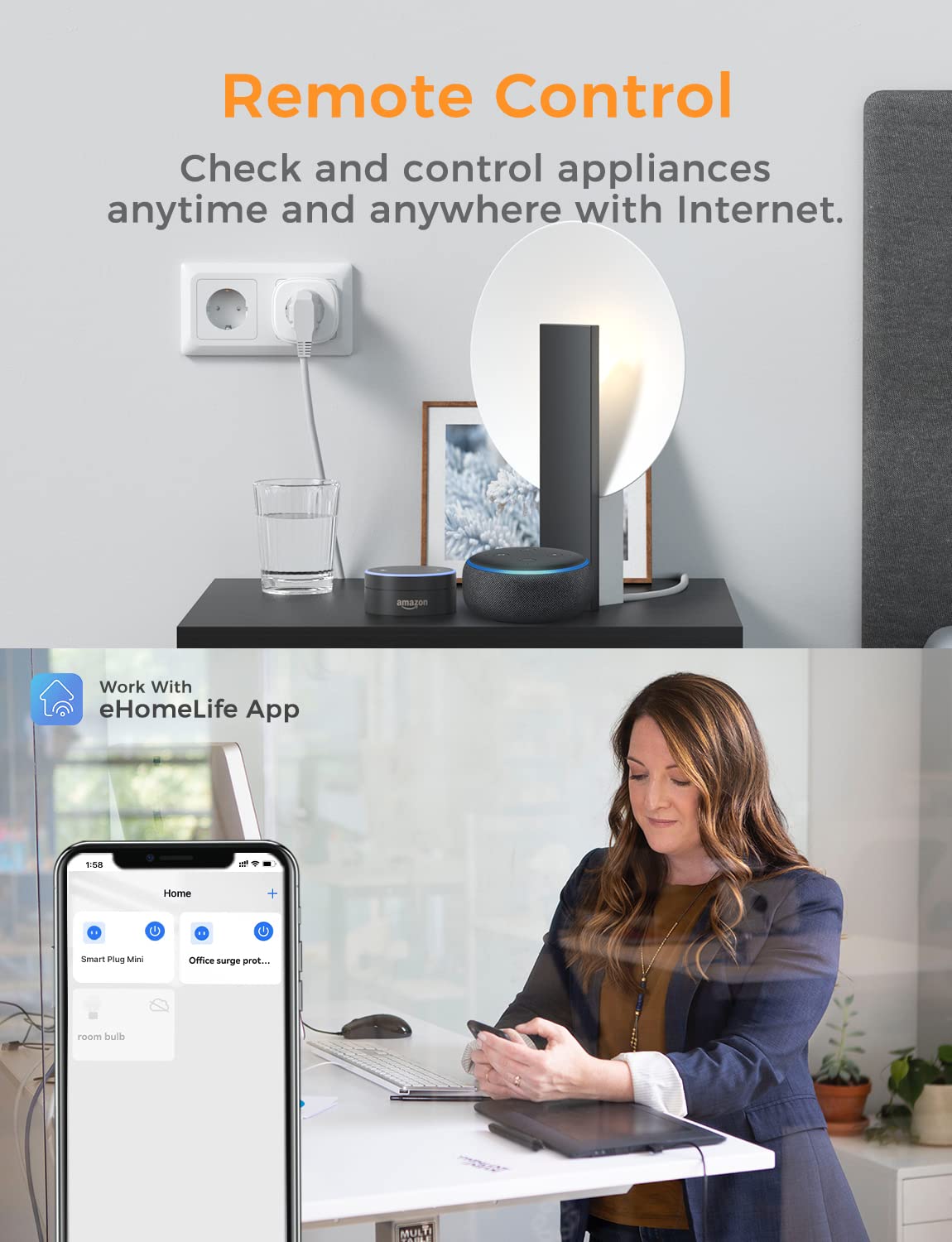 Refoss Wi-Fi Smart Plug, MSS210HK (EU Version)