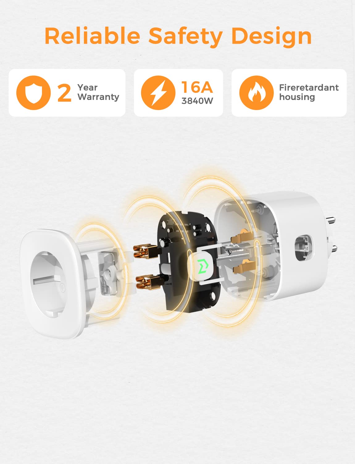 Refoss Wi-Fi Smart Plug, MSS210HK (EU Version)