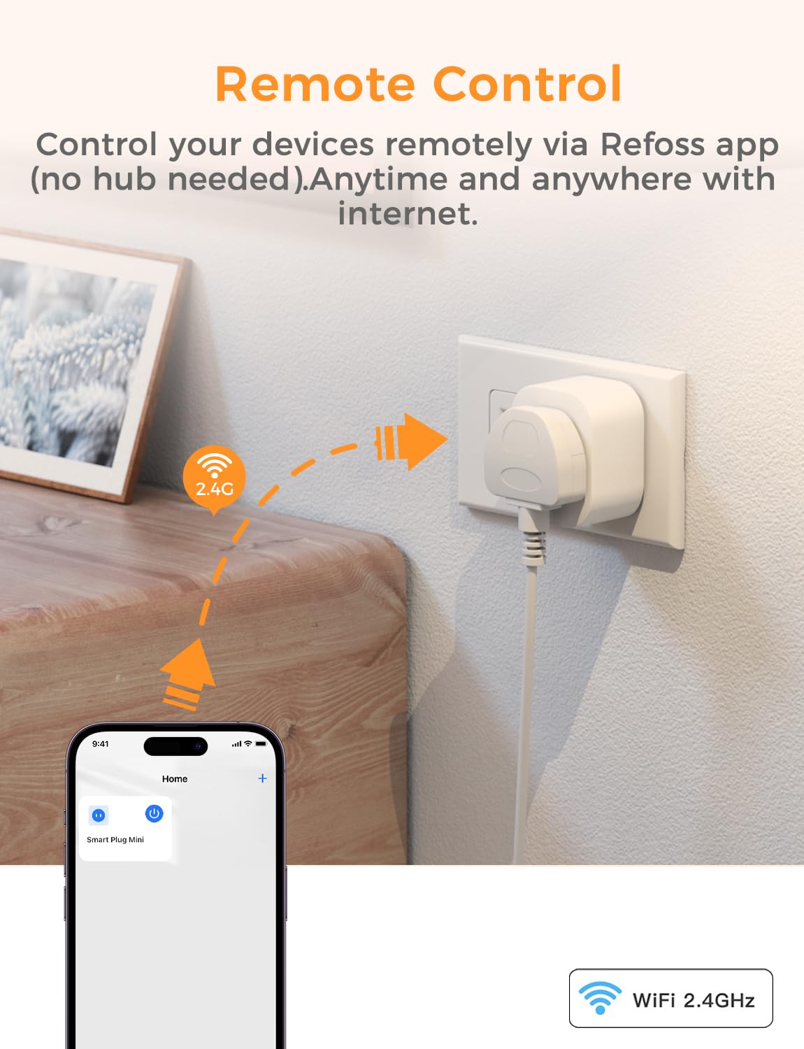 Refoss Smart Wi-Fi Plug Mini, MSS110HK, 2 Pack(UK Version)