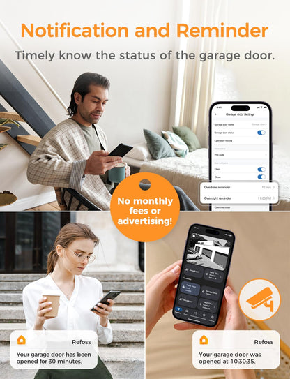 Refoss Smart Wi-Fi Garage Door Opener, RSG100