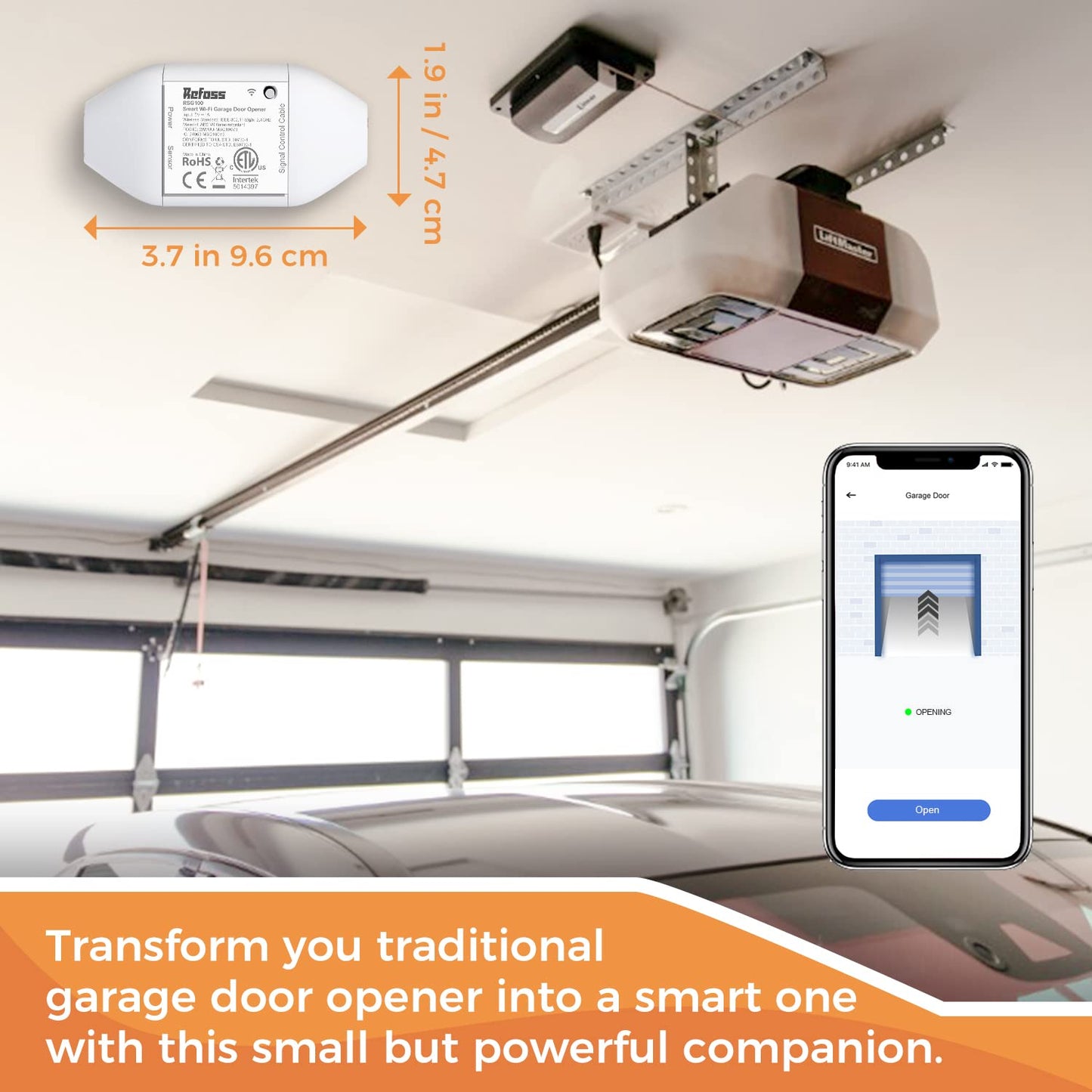 Refoss Smart Wi-Fi Garage Door Opener, RSG100